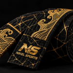 embroidered black belt gold kintsugi