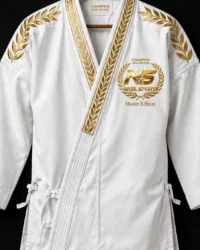 gold foil karate gi master edition front view