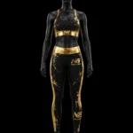 Premium Gold Foil Gym Set Movement Atelier Design 07 Gold Splash Paint Drip Luxe Artistic Collection Edition